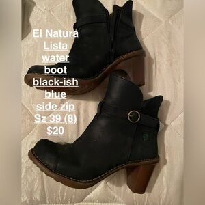 disregard pic price 
El Natura Lista 
water boot
blackish blue
Sz 39 (8) 
$15